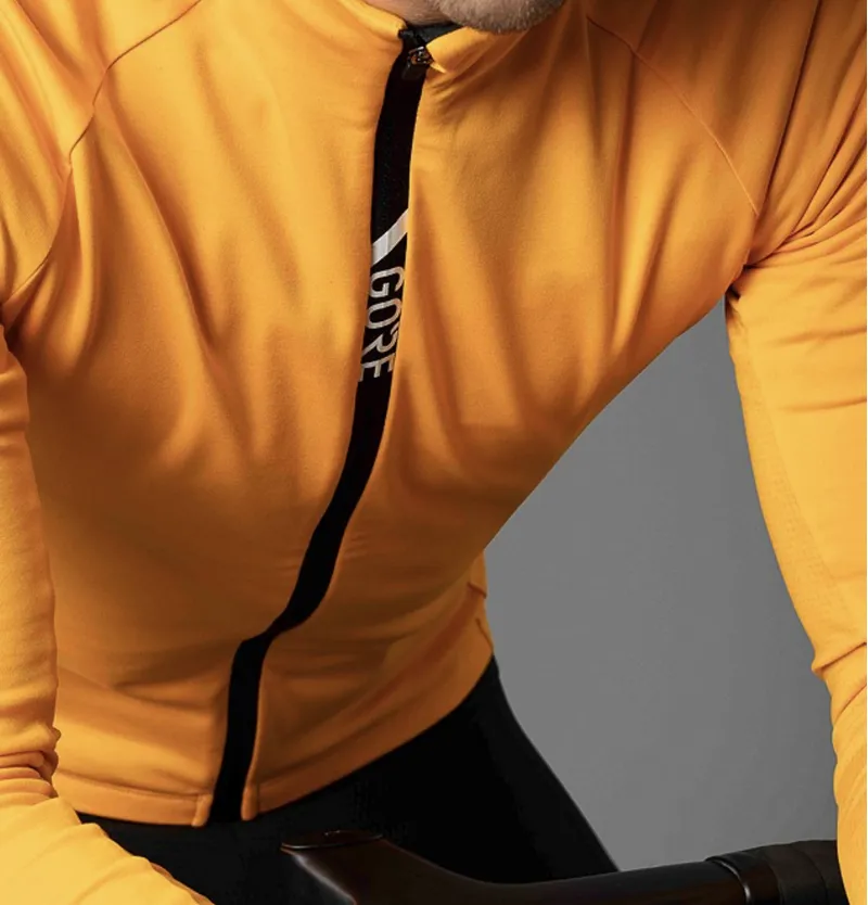 Gore C5 Thermo Long Sleeve Road Cycling Jersey Orange-5